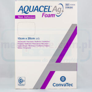 Aquacel Foam Ag Nicht klebend 15*20cm mehrschichtiger Schaumstoffverband 1Stk.